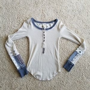 Free People railroad Henley top